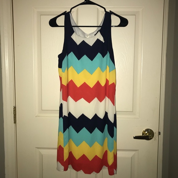 Multi Colored Chevron dress - Picture 1 of 2
